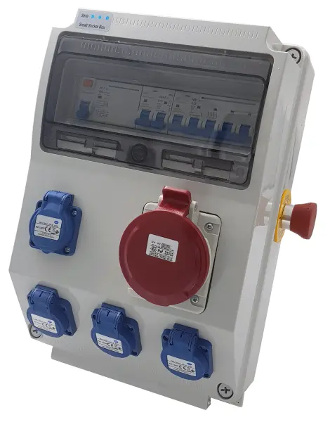 Coffret de chantier 1 pc 5 pôles 32a 4 pc 2p+t nf avec a.u