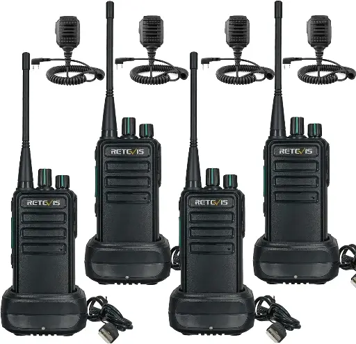  4 Talkie Walkie, PMR446 Robustes Talkie Walkie Professionnel,